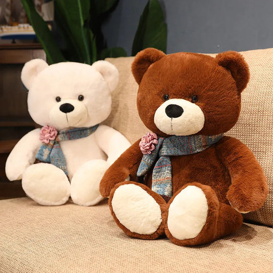 40/60/80cm Kawaii Scarf Teddy Bear Plush Toy Soft Stuffed Animal Xmas Birthday Gift for Girls Boys Kids Children My Store