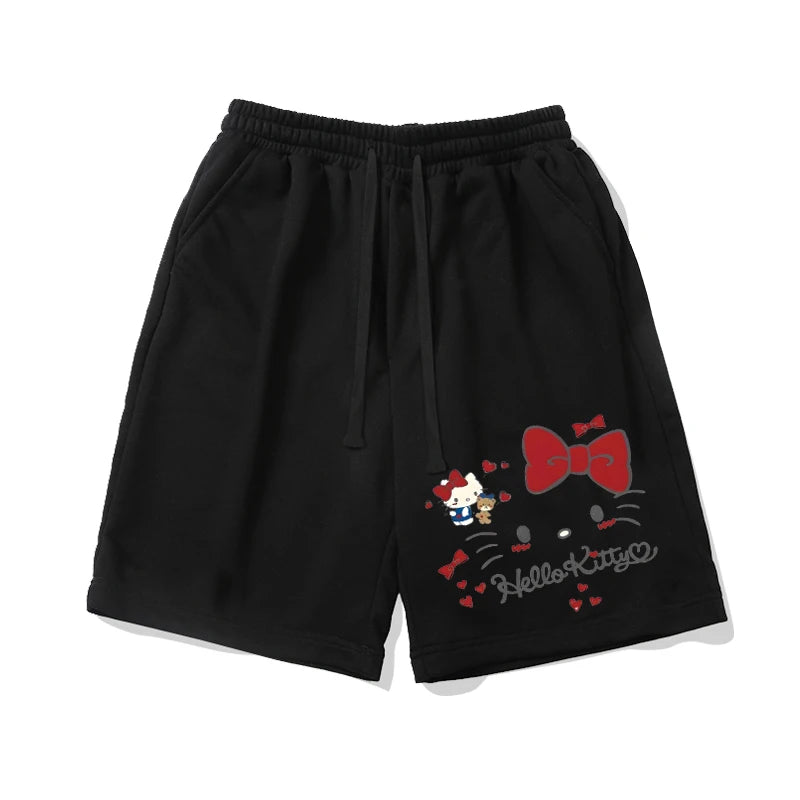 New Men's Hello Kitty Printed Shorts Women's Sports Cotton Shorts Summer Loose Jogging Five-point Pants Breathable Gym  Shorts My Store