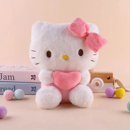 22cm Sanrio Hello Kitty Kuromi Pillow KT Plush Toy Girls Soft Stuffed Animal Toys Heart My Melody Cinnamoroll Stuff Doll Gifts My Store