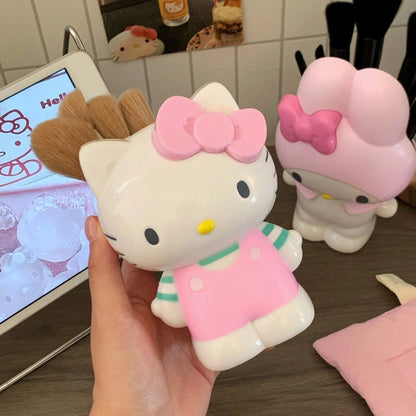 New Hello Kitty My Melody Anime Cartoon Pen Holder Makeup Brush Organizer Desktop Storage Decor Cute Girl Kawaii Collection Gift My Store