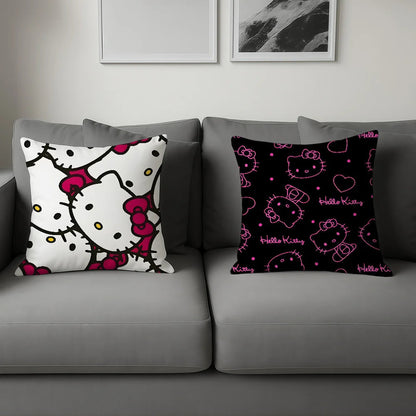 cushion cover soft Pillow bow Case for Hello Sofa Living Room kawaii Home Decor Protective k-Kitty SRO pink Pattern Covers My Store