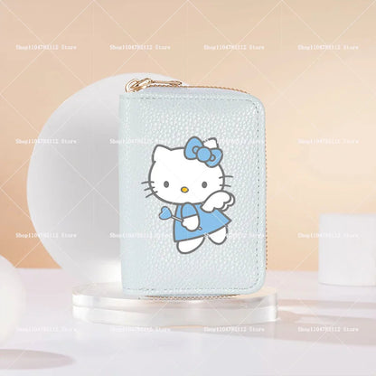Hello Kitty Short Coin Purse with Card Slots Zipper Wallet Large Capacity Multiple Colors Credit Card Holder Coin Packet Gift My Store