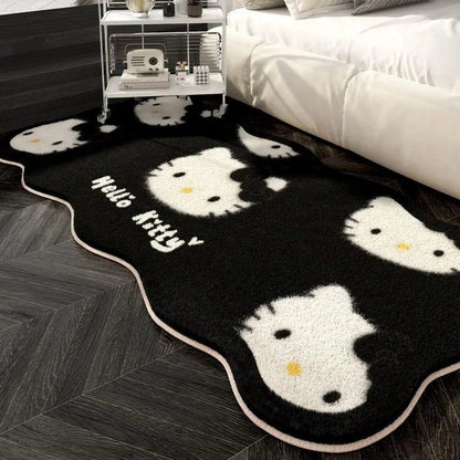 Sanrio Hello Kitty Living Room Blanket, Soft Velvet Cute Cartoon Sofa Bed Throw, Easy Clean Home Decor Blanket for Girls Gift My Store