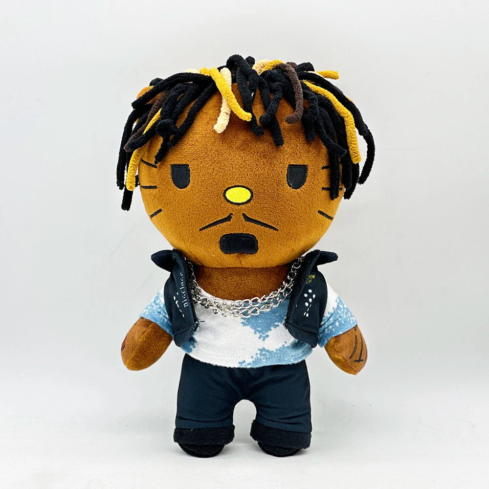 Hello Kitty Plush Doll Braided Head Vest Boy Figure Stuffed Toys Cute Boys Girls Birthday Gifts 25cm My Store