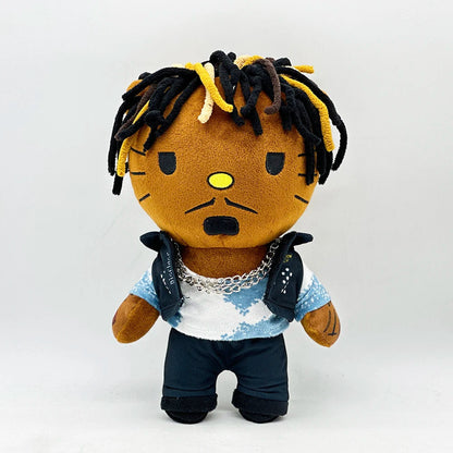Hello Kitty Plush Doll Braided Head Vest Boy Figure Stuffed Toys Cute Boys Girls Birthday Gifts 25cm My Store