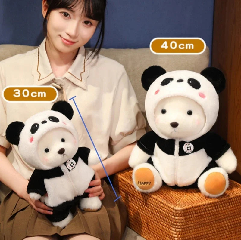 For 30cm Plush Toys Birthday Gift for Girls Kids Bear with Movable Limbs and Head Soft Bear White Brown Comfortable My Store