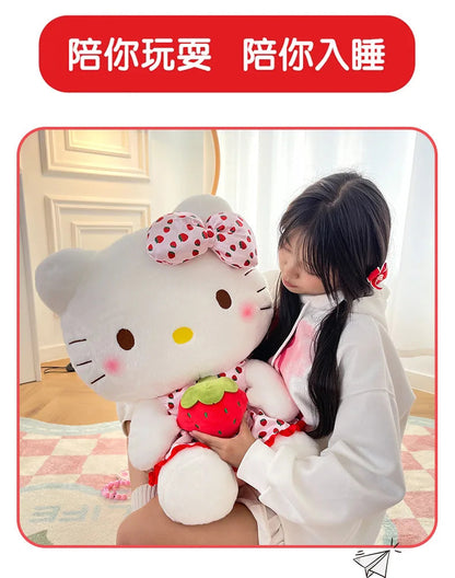 New Hello Kitty Plush Toy Large Strawberry Cat Stuffed Animal Cute Kids Birthday Xmas Gift for Children Soft Doll Wholesale My Store