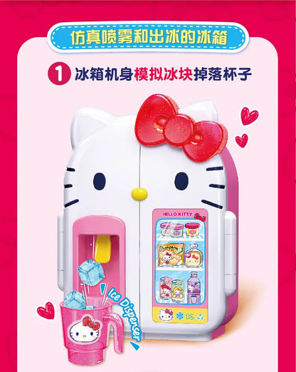 Sanrio Hello Kitty Small Appliances Refrigerator Oven Rice Cooker Girl Simulation Play House Toy Set Kawaii Child Birthday Gift My Store