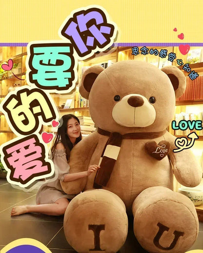 Teddy Bear 80/100cm Size Plush Toy Big Giant Pink Soft Stuffed Animals Pillow Dolls Grilfriend Girl Wife Birthday Valentines Day My Store
