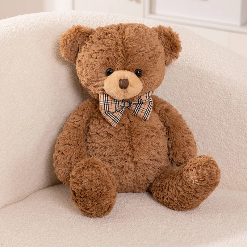 40-80cm Classic Teddy Bear Plush Dolls Cute Brown Bear Plushies with Bow Decor Lovely Birthday Gift Large Hug Pillow For Girl My Store