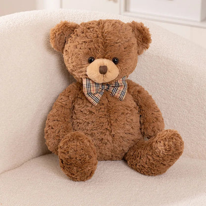 40-80cm Classic Teddy Bear Plush Dolls Cute Brown Bear Plushies with Bow Decor Lovely Birthday Gift Large Hug Pillow For Girl My Store