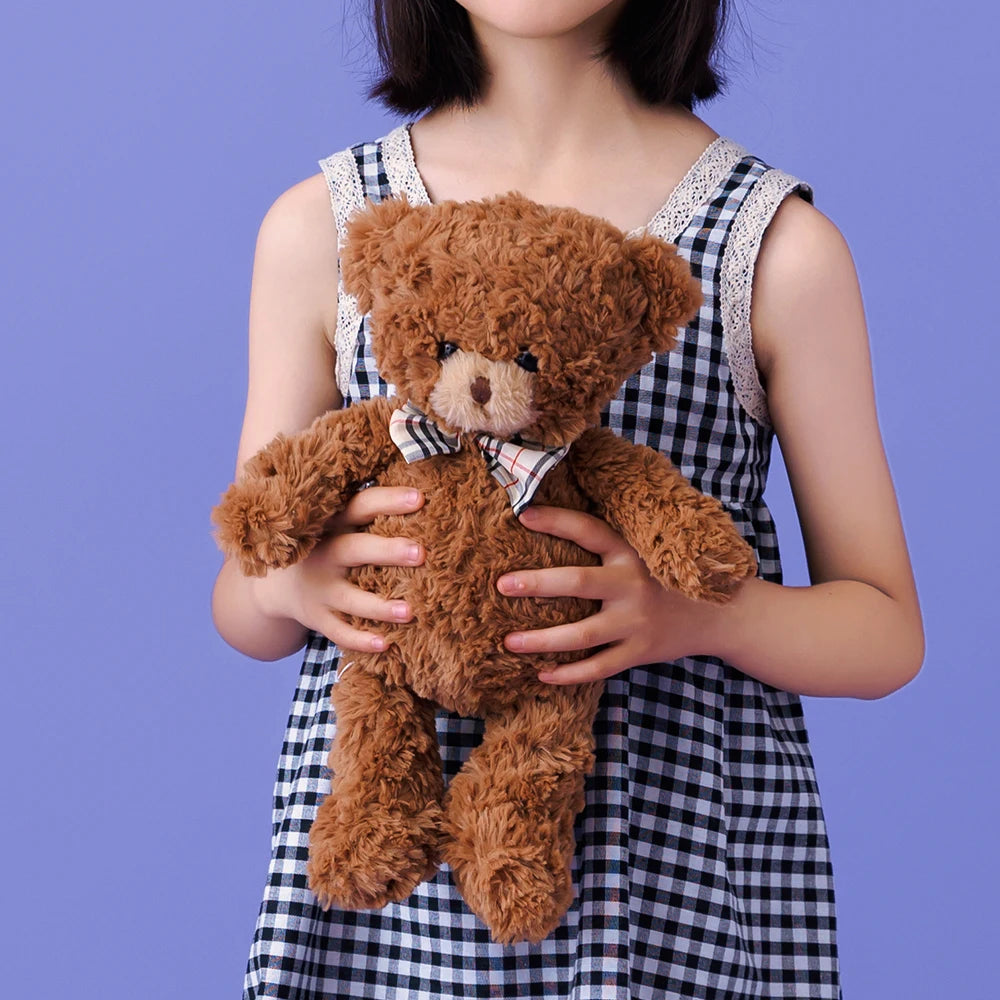 40-80cm Classic Teddy Bear Plush Dolls Cute Brown Bear Plushies with Bow Decor Lovely Birthday Gift Large Hug Pillow For Girl My Store