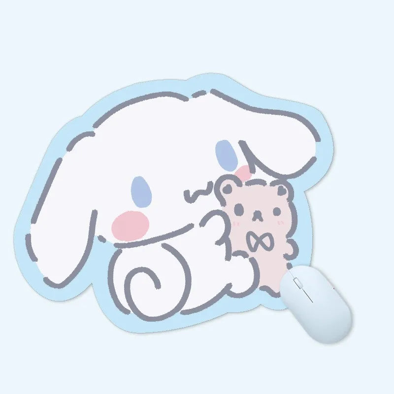 Sanrio Mouse Pad Kawaii Cinnamoroll Non Slip Table Pad Kuromi Melody Y2k Black Pink Coffee Pad Soft Mouse Pad Girl Toy Gift My Store