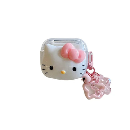 Kawaii Hello Kitty Case for AirPods 1 2 3 Pro, Anime Bluetooth Headset Soft Case for AirPods Pro2 My Store