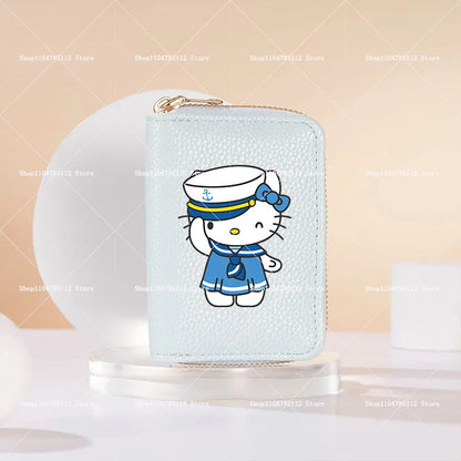 Hello Kitty Short Coin Purse with Card Slots Zipper Wallet Large Capacity Multiple Colors Credit Card Holder Coin Packet Gift My Store
