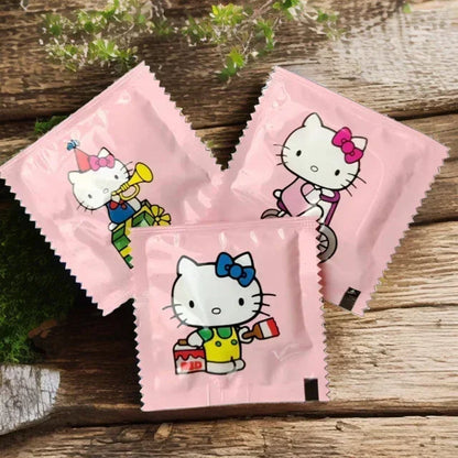 50 pairs Sanrio Hello Kitty Kawaii Thickened Portable Disposable Gloves Cartoon Pattern Independent Packaging Wholesale My Store