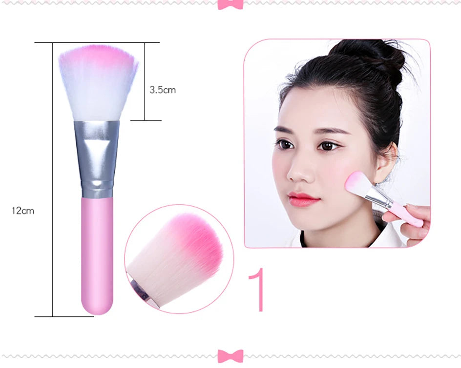 Hello Kitty 7Pcs Makeup Brush Set Kawaii Y2K Multifunctional Cosmetics Tool With Storage Case Cute Gift For Women Girls My Store