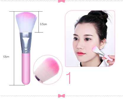 Hello Kitty 7Pcs Makeup Brush Set Kawaii Y2K Multifunctional Cosmetics Tool With Storage Case Cute Gift For Women Girls My Store