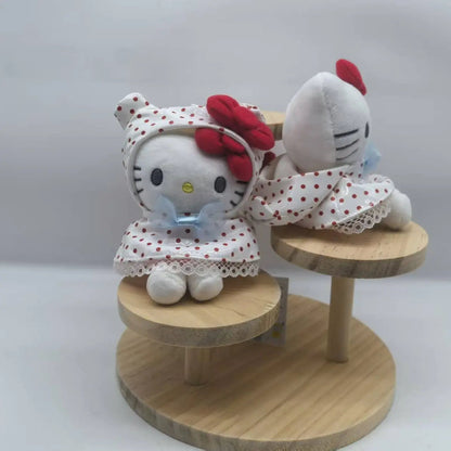 Sanrio Raincoat Hello Kitty Soft Plush Filling Doll Earphone Case Hanging Ornaments Clothing Decoration Friend's Birthday Gift My Store