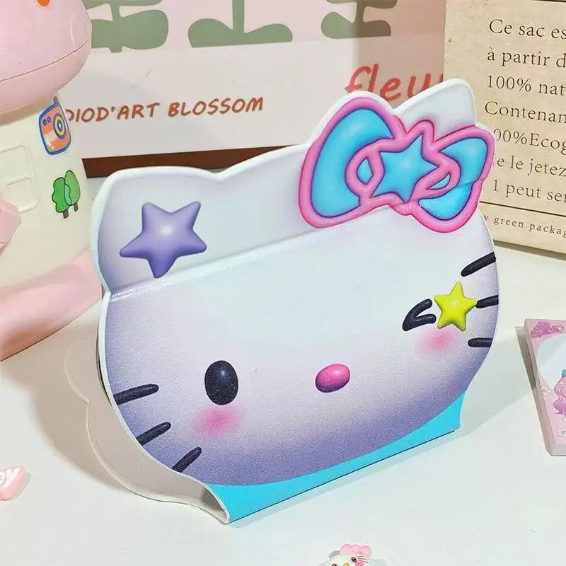 Kawaii HelloKitty Cartoon Folding Makeup Mirror Desktop Vanity Mirror Dormitory Portable Cosmetic Mirror for Girls Women My Store