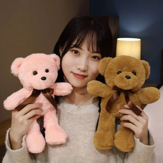 30cm 16 Styles Bear Plush Toy Soft Stuffed Animal Doll Small Pink Gray White Teddy Bear Doll Lovely Birthday Gifts For Girl Boy My Store
