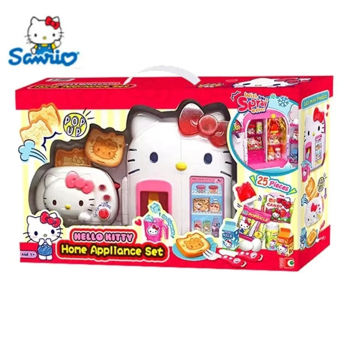 Sanrio Hello Kitty Small Appliances Refrigerator Oven Rice Cooker Girl Simulation Play House Toy Set Kawaii Child Birthday Gift My Store