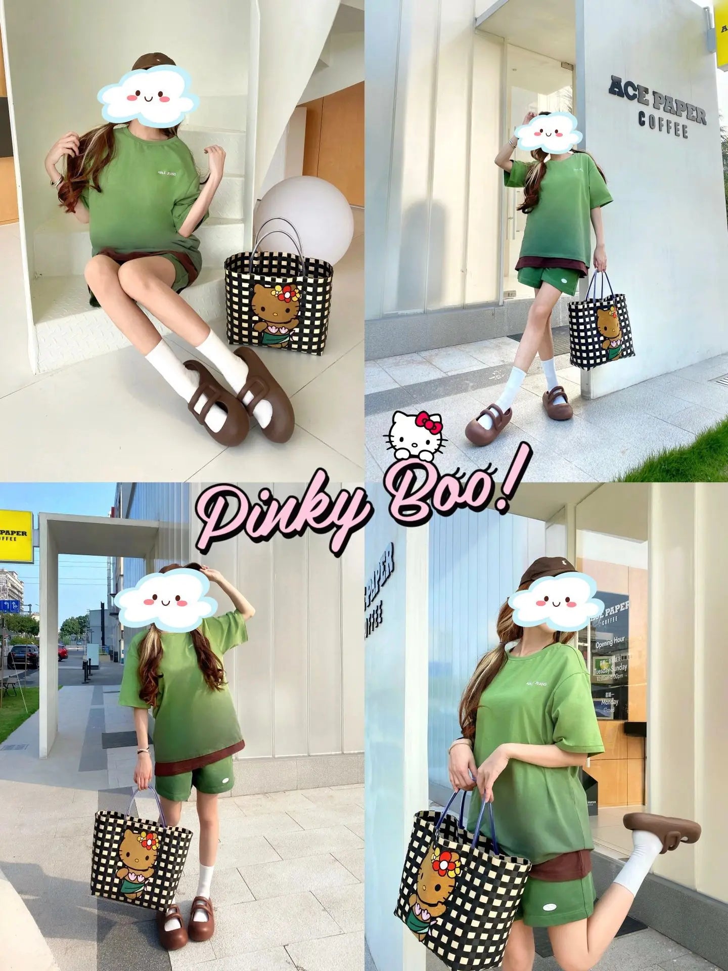 New Hello Kitty Handheld Woven Bag Fashion High Quality Girls' Beach Bag Cartoon Large Capacity Multifunctional Women's Handbag My Store