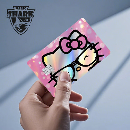 Hot Sale Hello Kitty Kuromi Holographic Laser Shinny Film Skin Cover Sticker for Debit Credit Card Bank Card My Store