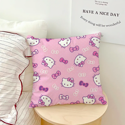 cushion cover soft Pillow bow Case for Hello Sofa Living Room kawaii Home Decor Protective k-Kitty SRO pink Pattern Covers My Store