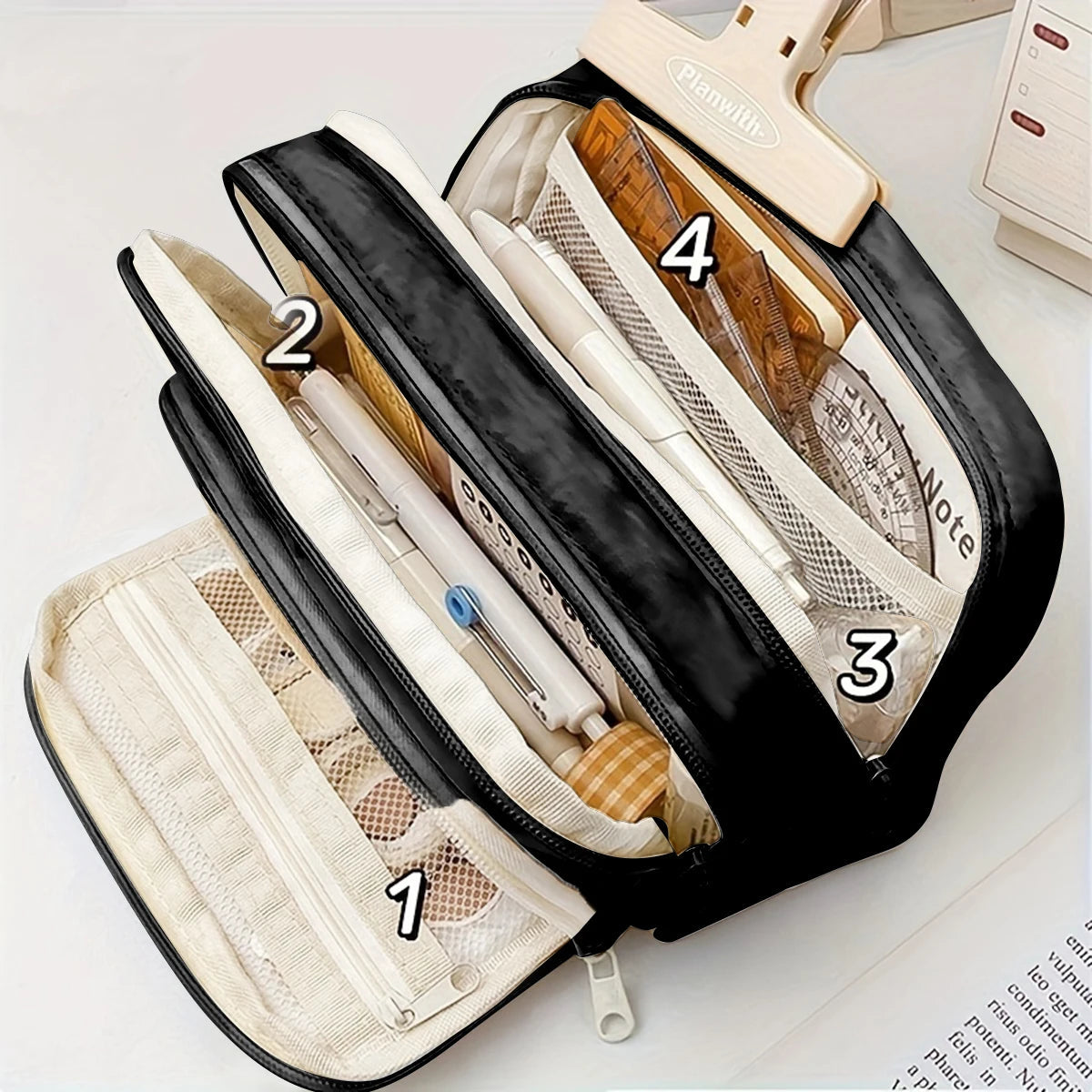 Cute Multi Layer Pencil Case Pouch, Large Capacity Pen Case Bag,Durable Stationery Storage Bag For Students, School&Office My Store