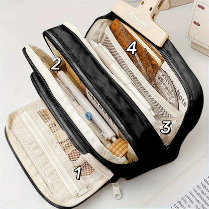 Cute Multi Layer Pencil Case Pouch, Large Capacity Pen Case Bag,Durable Stationery Storage Bag For Students, School&Office My Store