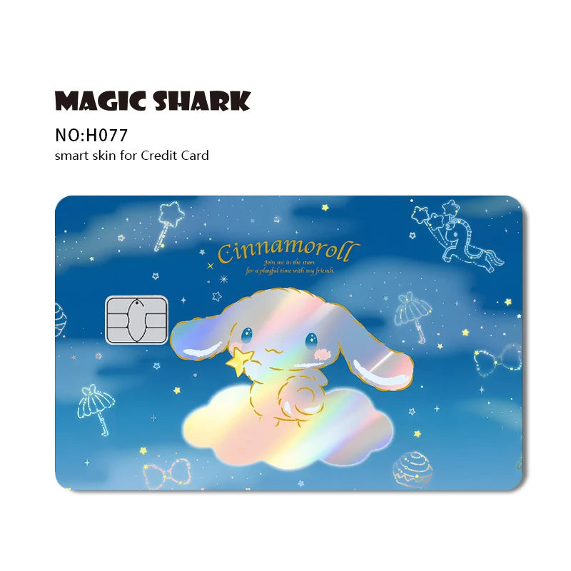 Hot Sale Hello Kitty Kuromi Holographic Laser Shinny Film Skin Cover Sticker for Debit Credit Card Bank Card My Store