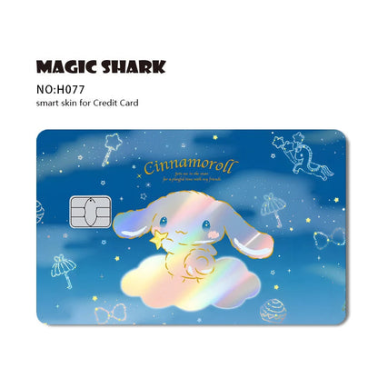 Hot Sale Hello Kitty Kuromi Holographic Laser Shinny Film Skin Cover Sticker for Debit Credit Card Bank Card My Store
