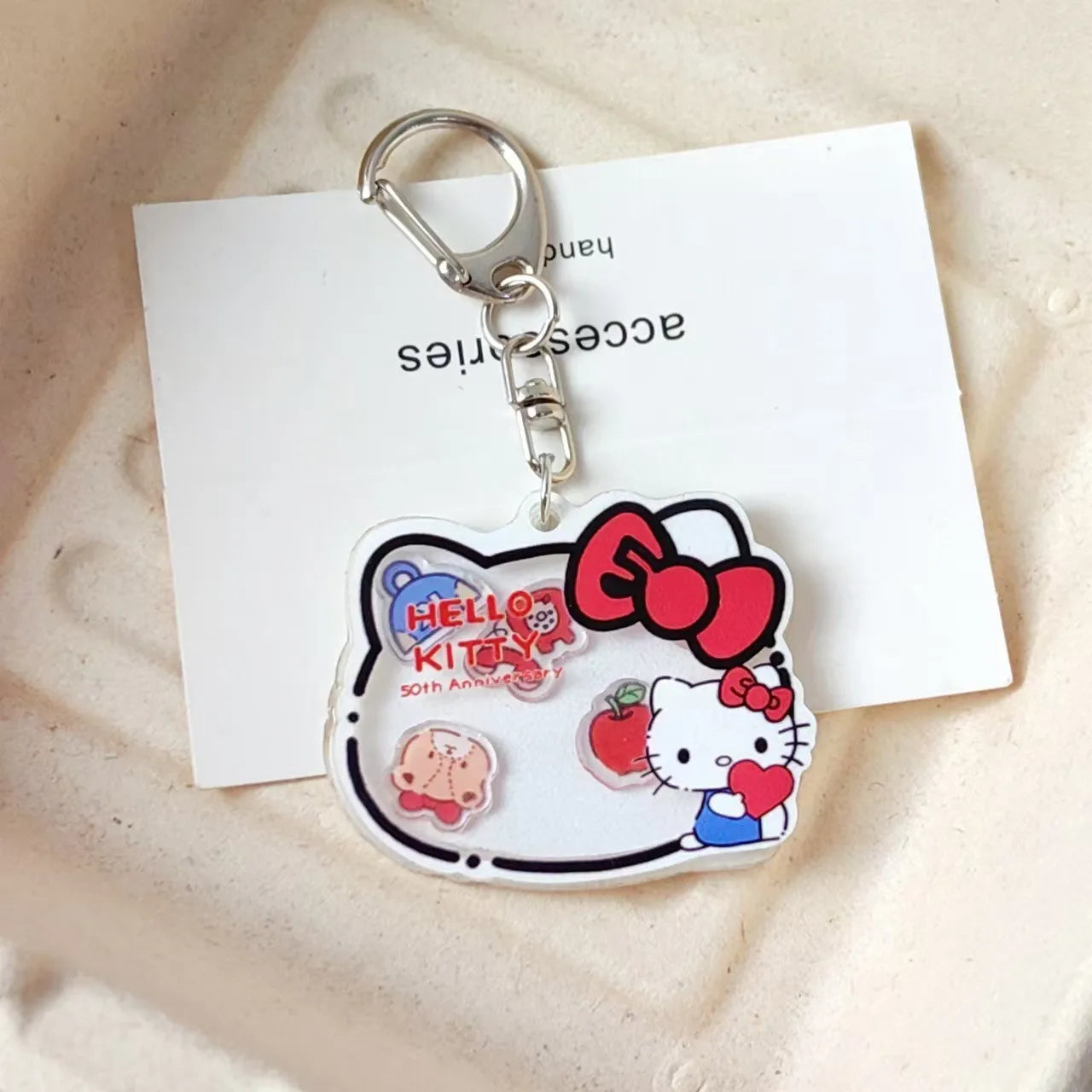 Sanrio Hello Kitty Acrylic Shaker Keychain Kawaii Shake Charm Bag Accessory For Women Girls Teens & Students Gift My Store