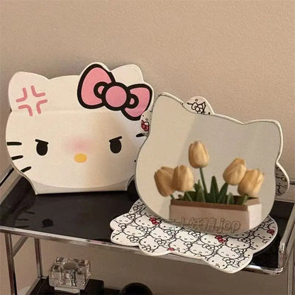 Kawaii HelloKitty Cartoon Folding Makeup Mirror Desktop Vanity Mirror Dormitory Portable Cosmetic Mirror for Girls Women My Store