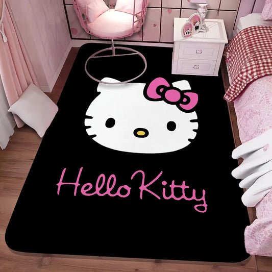1pc Sanrio Hello Kitty Soft Large Mat - Washable, Non-Slip Runner Rug with Cute Cartoon Design for Bedroom, Living Room, Entra My Store