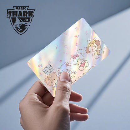 Hot Sale Hello Kitty Kuromi Holographic Laser Shinny Film Skin Cover Sticker for Debit Credit Card Bank Card My Store