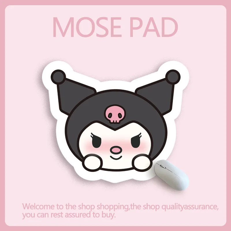 Sanrio Mouse Pad Kawaii Cinnamoroll Non Slip Table Pad Kuromi Melody Y2k Black Pink Coffee Pad Soft Mouse Pad Girl Toy Gift My Store