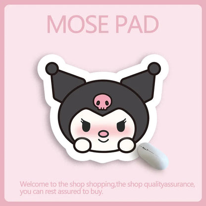 Sanrio Mouse Pad Kawaii Cinnamoroll Non Slip Table Pad Kuromi Melody Y2k Black Pink Coffee Pad Soft Mouse Pad Girl Toy Gift My Store