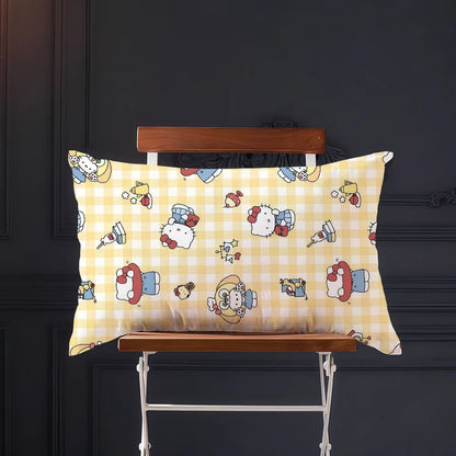 pink Tiling Pattern cushion cover Rectangle Pillow Cover bow Hello kawaii Home Sofa living Room k-Kitty Coffee Shop Pillowcase My Store