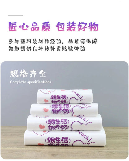 100Pcs Anime Hello Kitty Cinnamoroll Doggie Bag Cute Cartoon Printing Portable Plastic Storage Tote Bag For Girls My Store