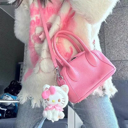 Cute Hello Kitty Plush Keychain Dopamine KT Cat Stuffed Animal Toys Kawaii Bags Doll Pendant Cartoon Plushie Girls Perfect Gifts My Store