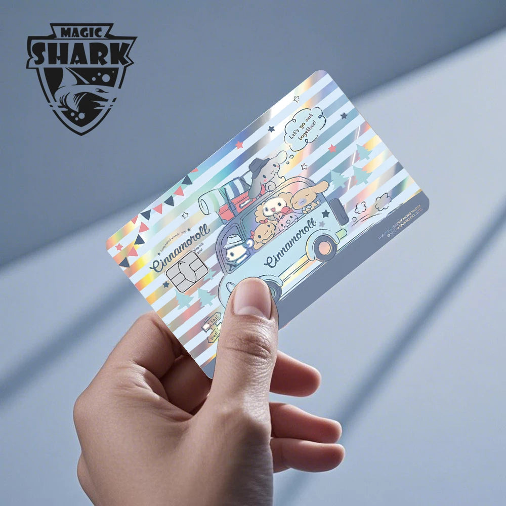 Hot Sale Hello Kitty Kuromi Holographic Laser Shinny Film Skin Cover Sticker for Debit Credit Card Bank Card My Store