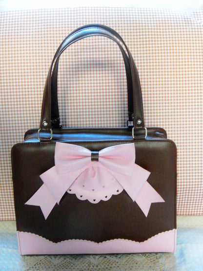 Lolita Bag Japanese Sweet Bow Underarm Bags for Women Elegant Chic JK Uniform Totes Girls Kawaii Cute Handbag PU Сумка Bolsa My Store