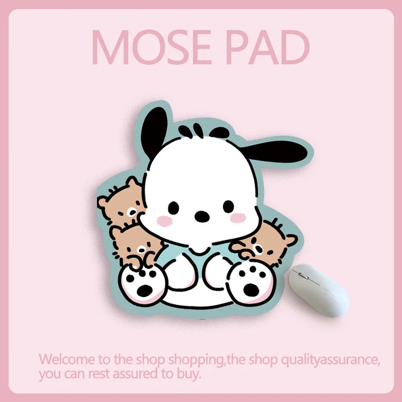 Sanrio Mouse Pad Kawaii Cinnamoroll Non Slip Table Pad Kuromi Melody Y2k Black Pink Coffee Pad Soft Mouse Pad Girl Toy Gift My Store