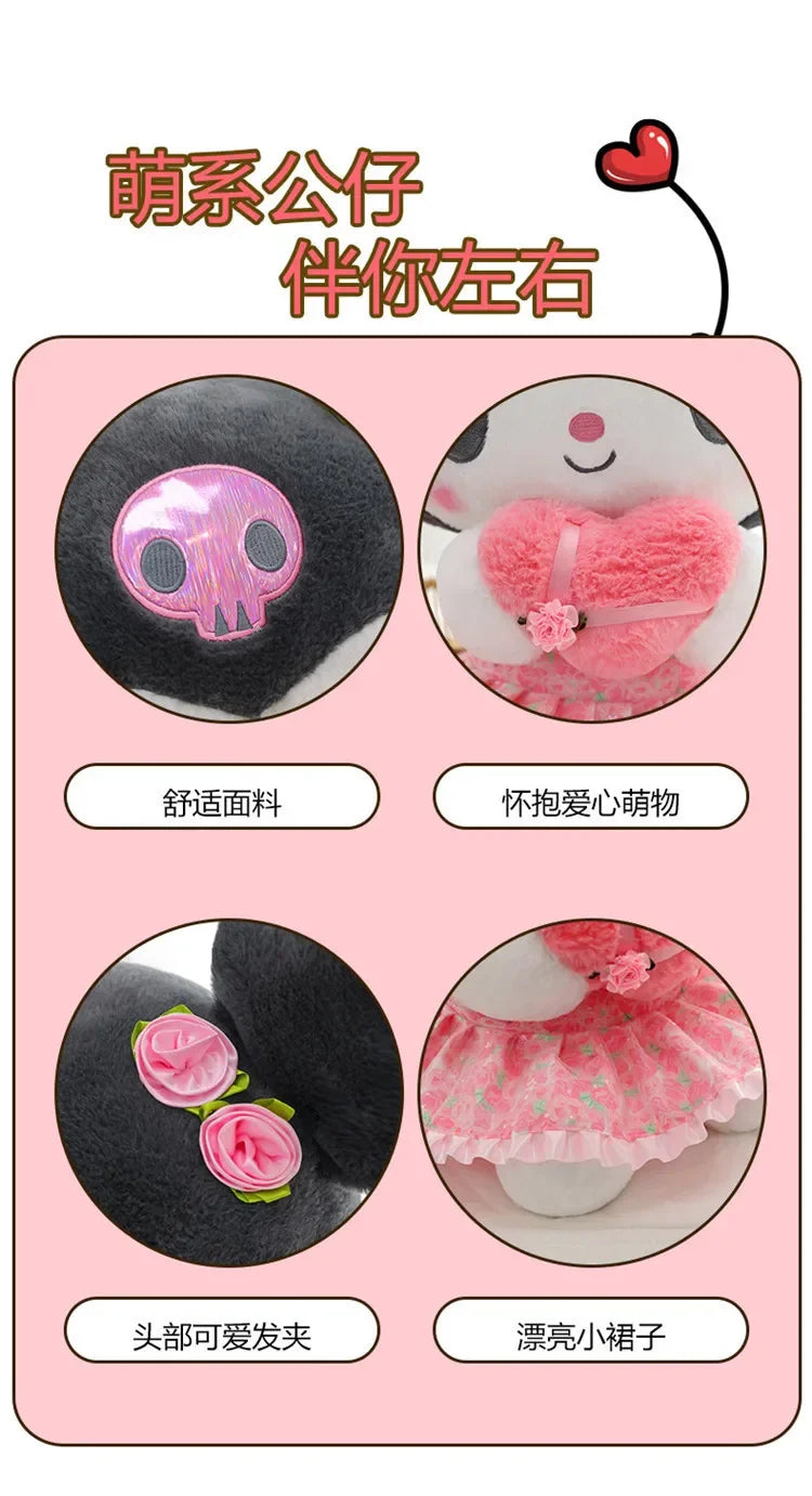 60cm Sanrio Kuromi Melody Hello Kitty Plush Toy Kawaii Cartoon Big Size KT Cat Plush Doll Soft Stuffed Pillow Kids Birthday Gift My Store