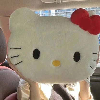 Sanrios Anime Hello Kitty Plush Toy Cute Cartoon Head Pillow Kawaii Sofa Bedside Cushion Car Cushion Nap Pillow Room Decoration My Store