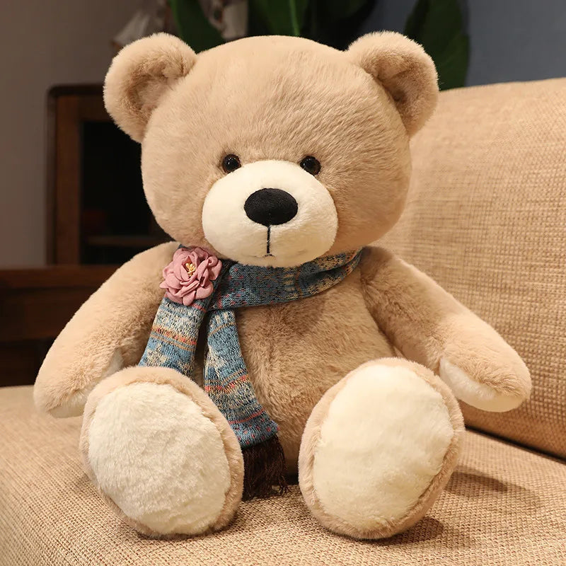 40/60/80cm Kawaii Scarf Teddy Bear Plush Toy Soft Stuffed Animal Xmas Birthday Gift for Girls Boys Kids Children My Store