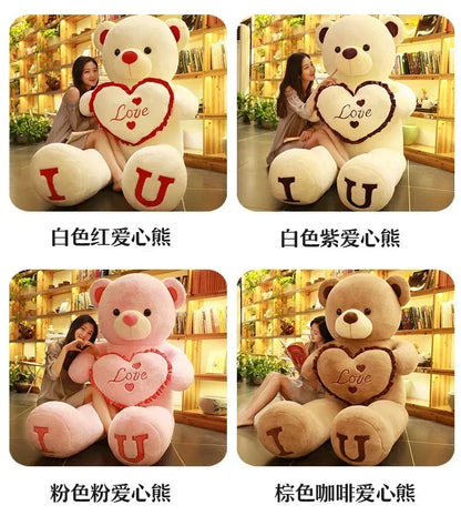 Teddy Bear 80/100cm Size Plush Toy Big Giant Pink Soft Stuffed Animals Pillow Dolls Grilfriend Girl Wife Birthday Valentines Day My Store