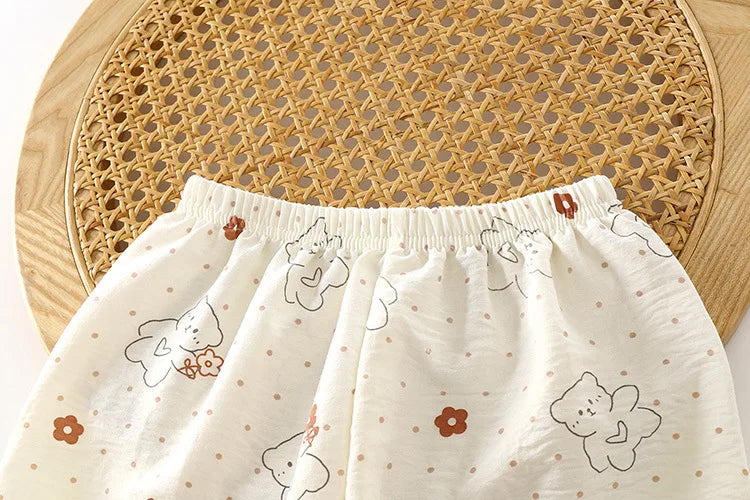 Kid Cute Floral New Sleepwear 2pcs Toddler Children Homewear Pajamas Thin Spring Summer Boys Girl Air Conditioning Clothing My Store